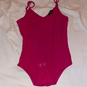 Ambiance body suit hot pink size small
